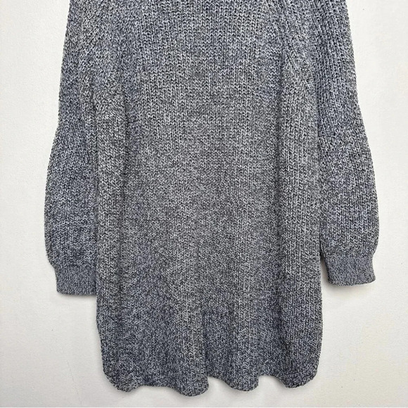 Topshop Womens 6 Marble Grey  Balloon Sleeve Mock Neck Sweater Dress - Picture 14 of 15